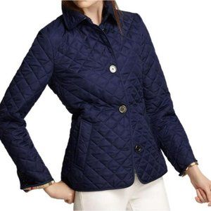 burberry quilted jacket blue